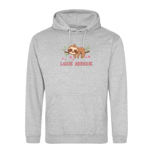 klasyczna bawełniana bluza kangurek z kapturem, nadruk luzik arbuzik