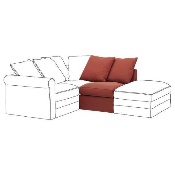 Zestaw Pokryć GRONLID, Ljungen jasnoczerwony, Ikea