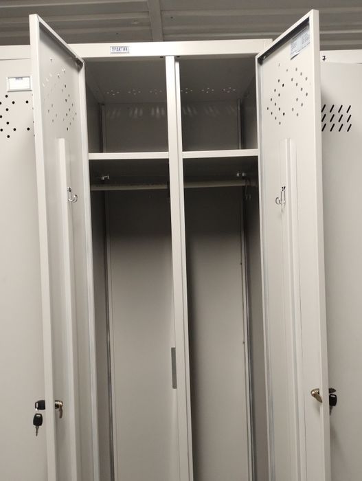 Szafka BHP pracownicza metalowa malowana przemysłowa  2 komory