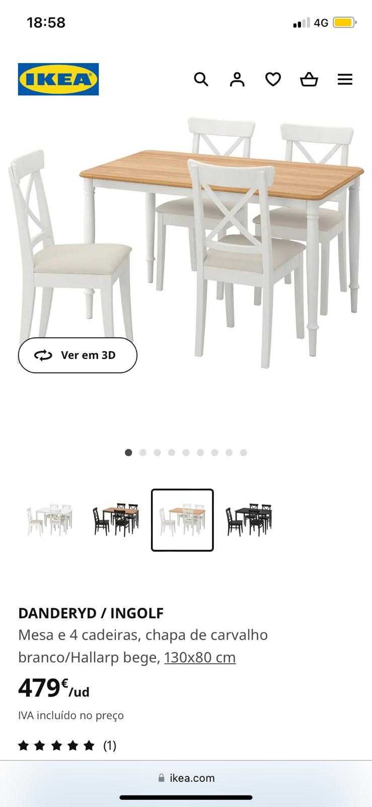 Sala de jantar de 4 pessoas