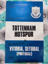 Programa oficial Tottenham Vitória de Setúbal UEFA 1972/73