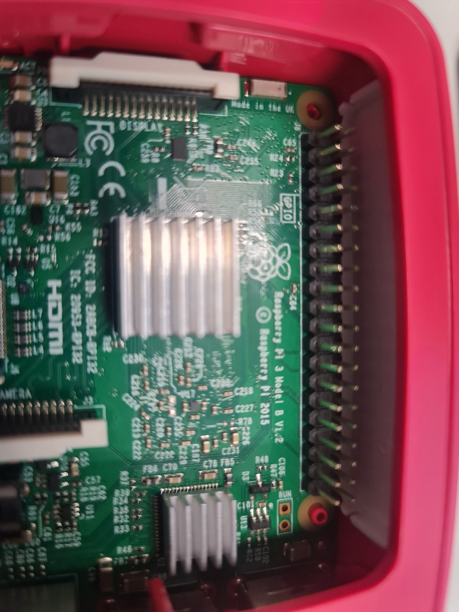 Raspbery Pi 3 B com caixa e dissipadores