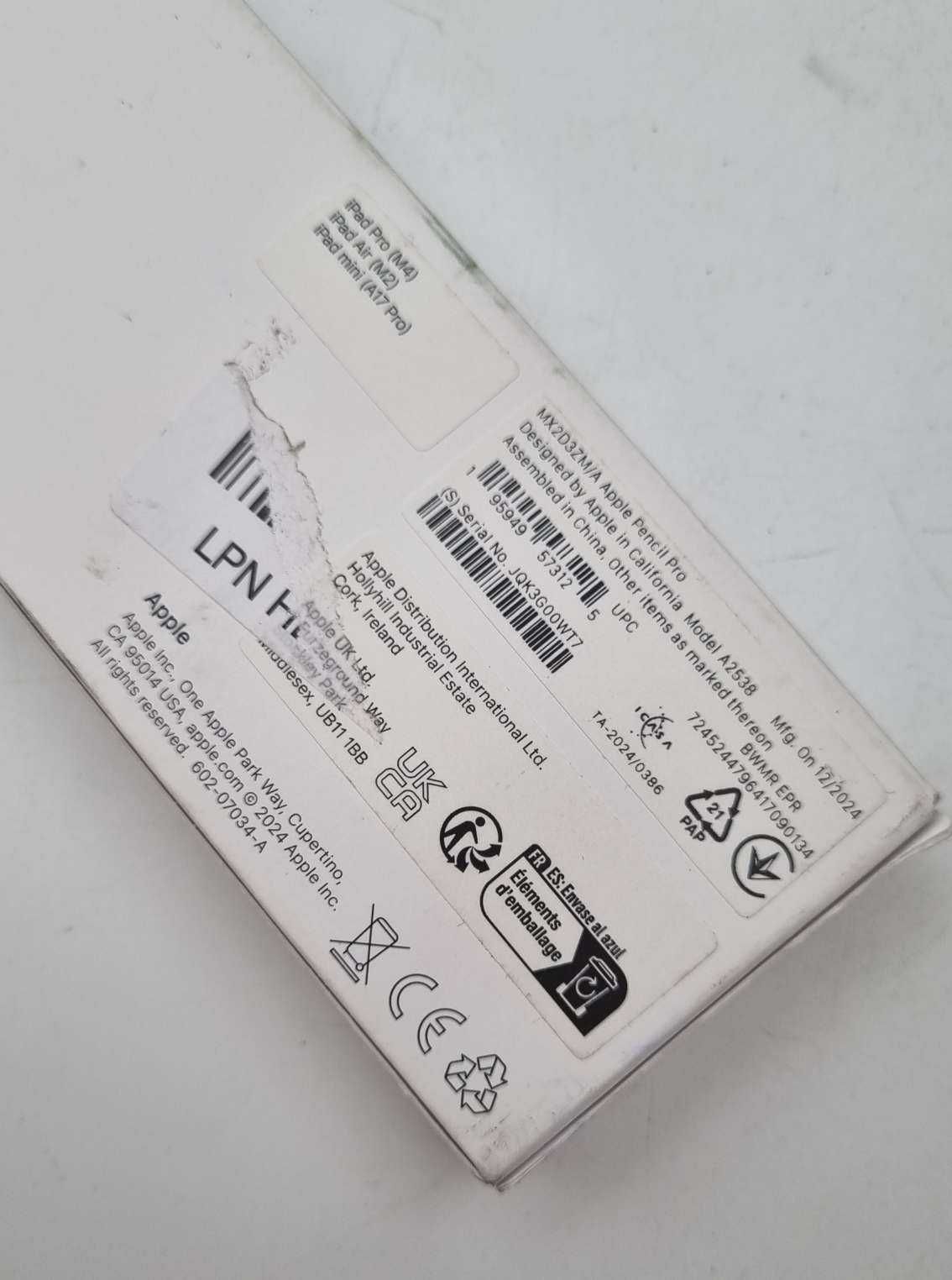 Rysik Apple Pencil Pro MX2D3ZM/A Model A2538