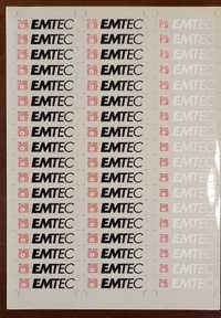 Наклейки EMTEC для аудио-, видеокассет