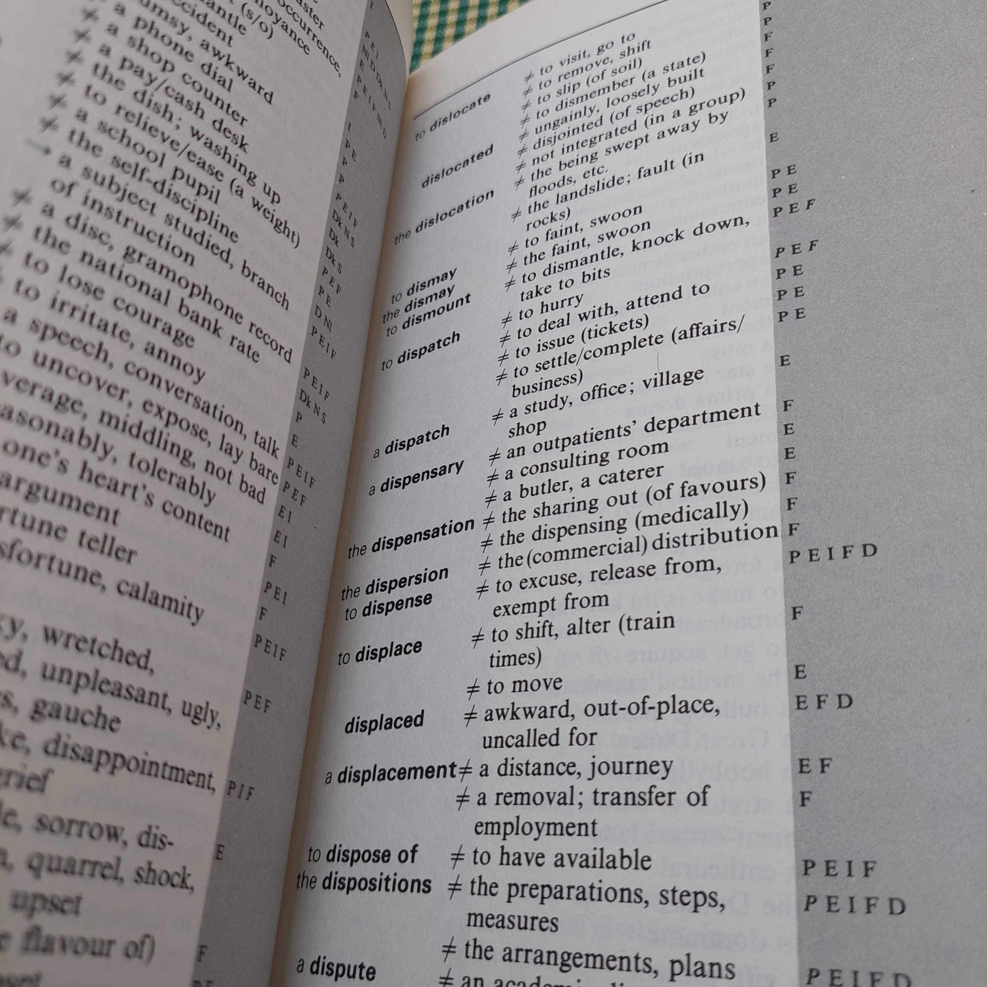 Dictionary of false friends.