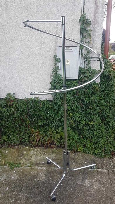 sklepowy stojak na ubrania spiralny duży - butik, lumpeks, garderoba