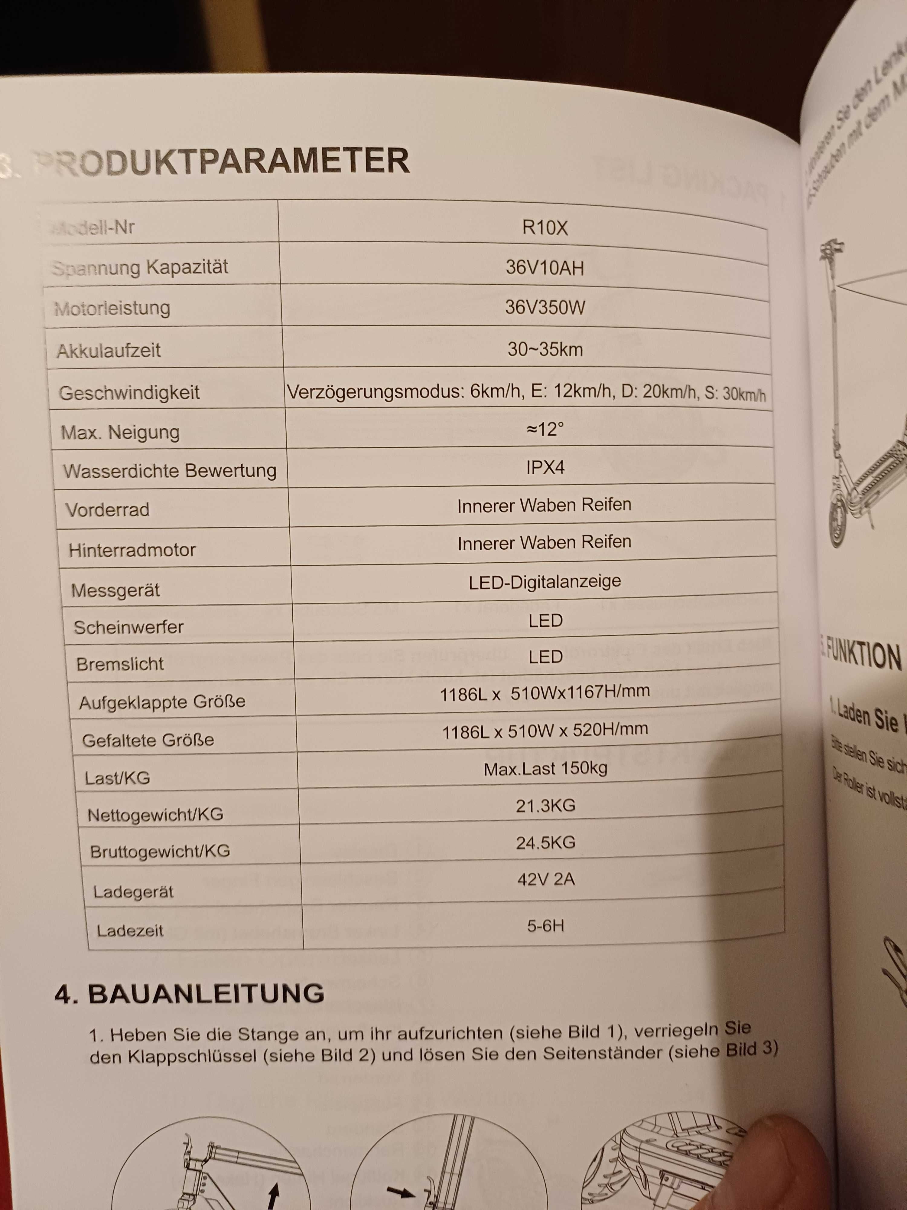 Мощный Электросамокат с амартизаторами RCB R10X 36V-350W