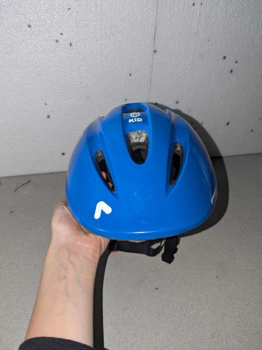 Kask rowerowy dziecięcy B’Twin VOXO 47–53 cm, niebieski