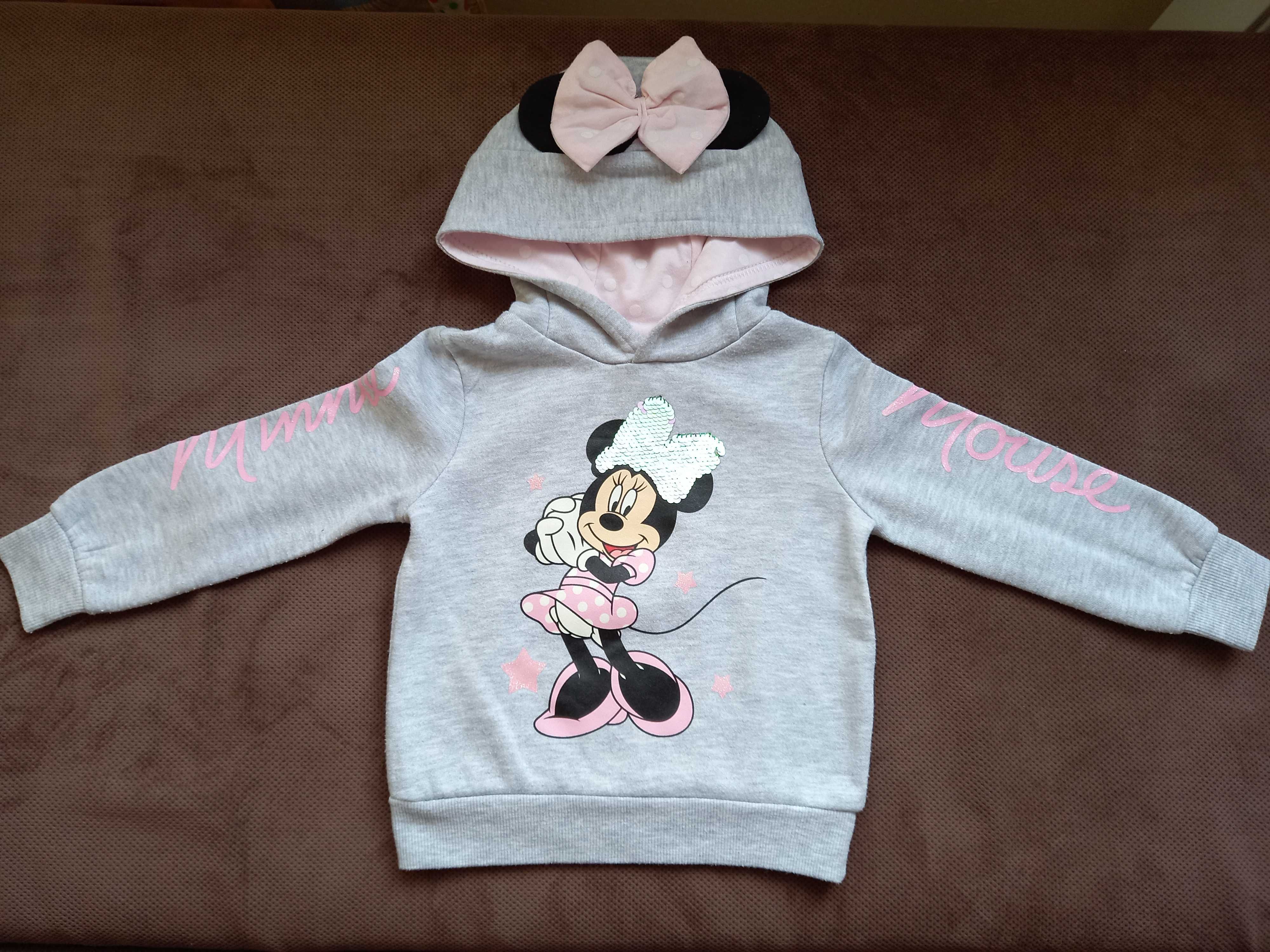 Bluzy dziewczęce, Minnie, Primark, Next, r. 86 Zestaw