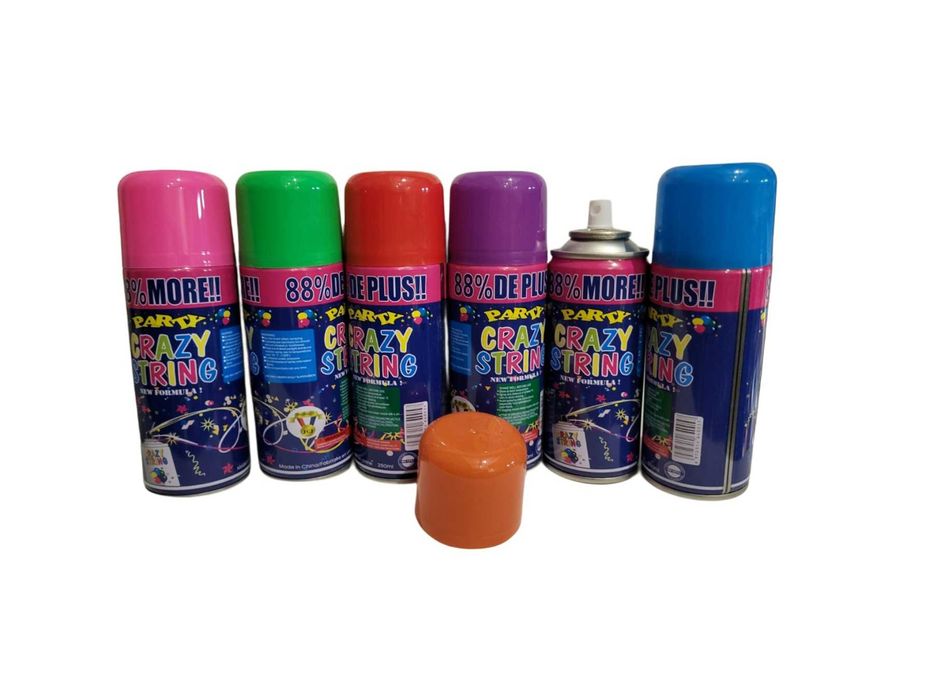 Цветной спрей-серпантин для декора в балоне 250 мл