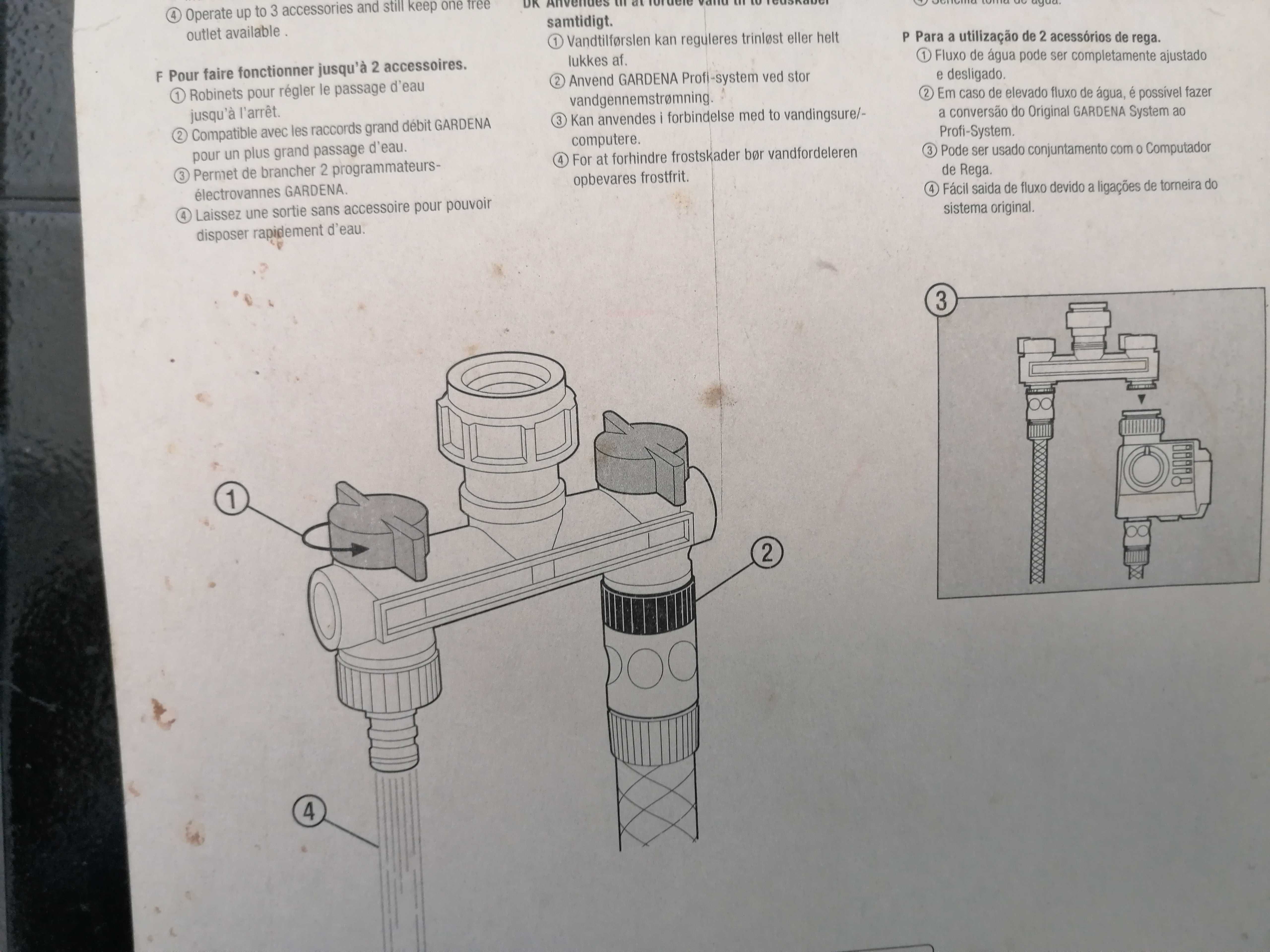 duplicador de torneira/saída de água/distribuidor de água duplo/gémeo