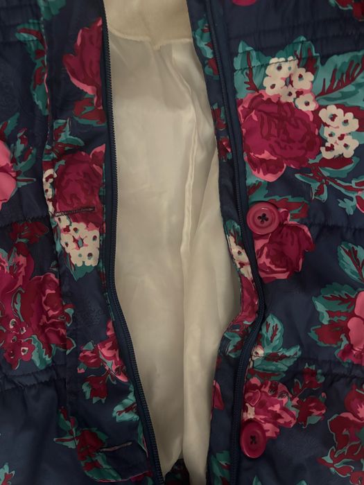 Kombinezon zimowy NUTMEG w kwiaty - 6-9 miesiecy