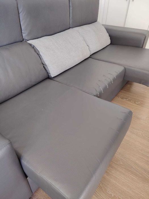 Sofá cinzento 3 lugares