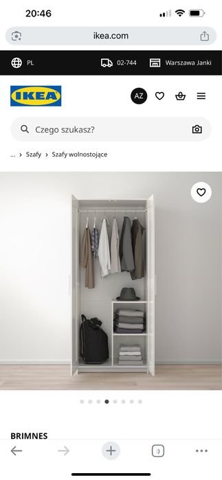 REZERWACJA!!! Biala Szafa IKEA Brimnes