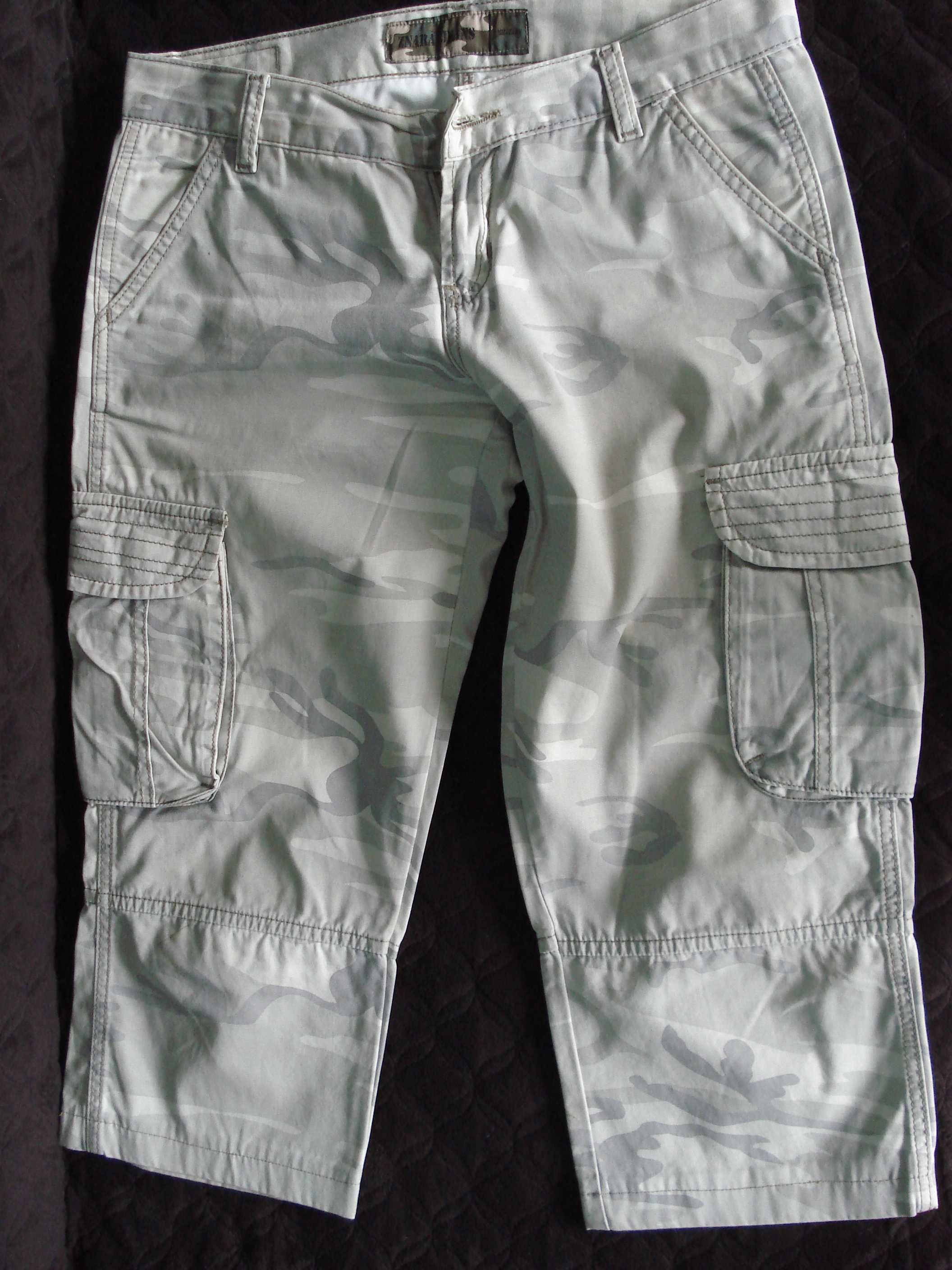 Spodnie 3/4 jeans military desert - rozmiar S/M