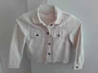 Kurtka jeansowa Coccodrillo 122cm ecru haft + sweterek CoolClub gratis