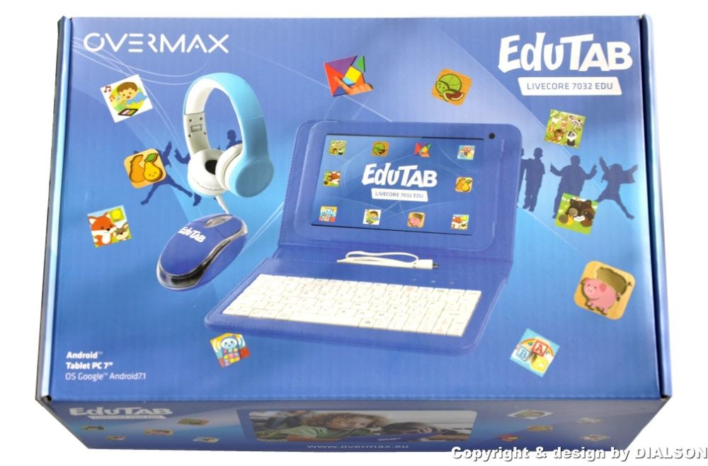 EDUTAB Multiset Tablet Edukacyjny Overmax Zabawki Prezent do Szkoły