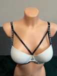 Biustonosz jasny 70A bezowy seksowny duzy push up paski