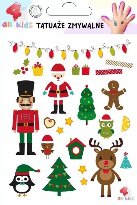 Tatuaże zmywalne dla dzieci Boże Narodzenie 4. All4Kids