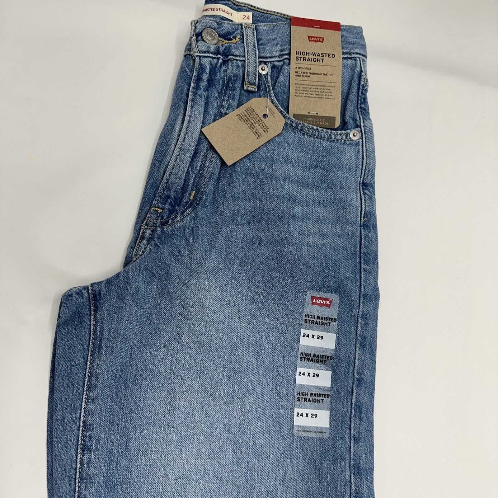 Levi's High Waisted Straight Jeans In A Pinch Blue A00920009