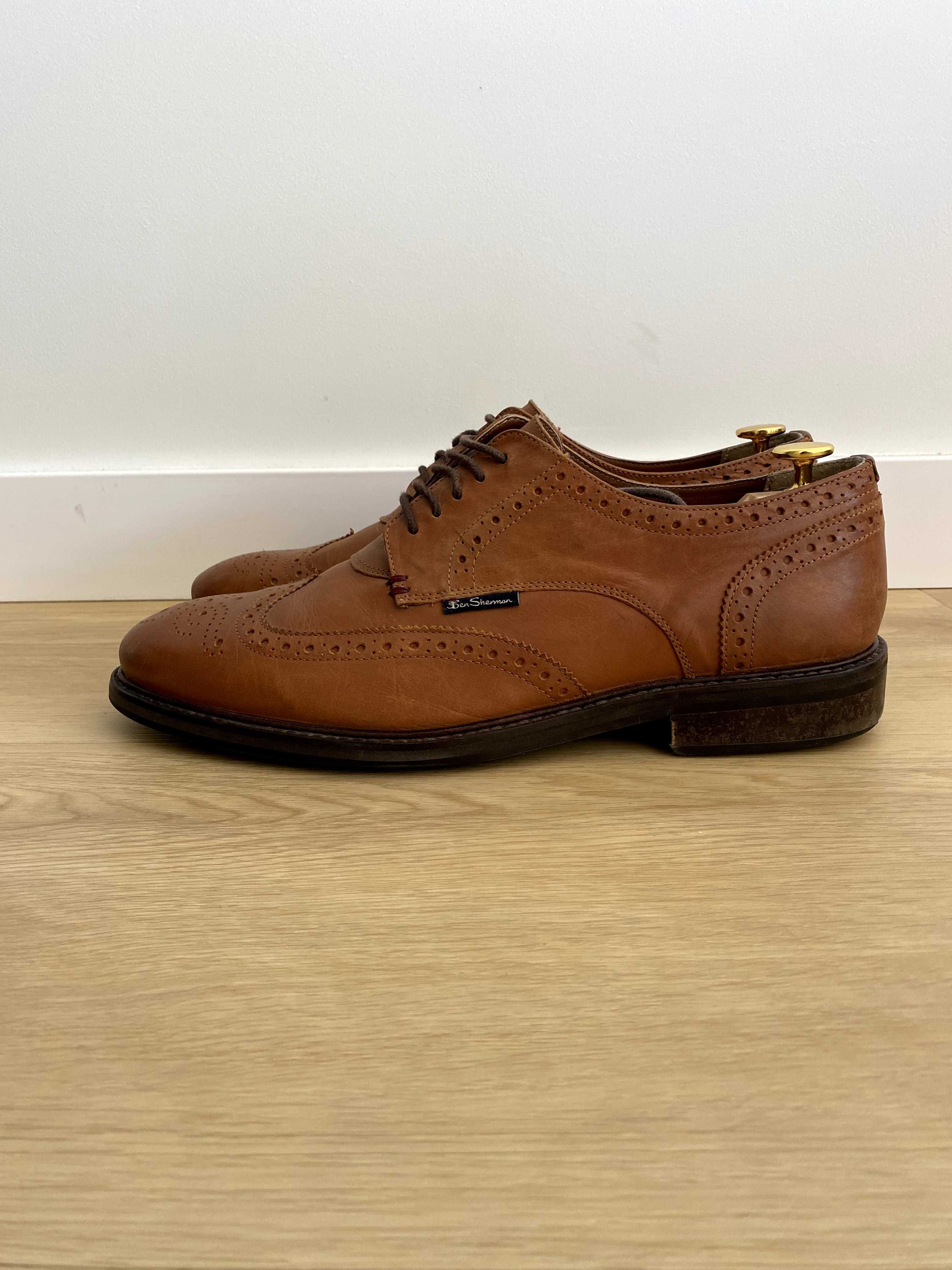 Brązowe Brogsy firmy Ben Sherman | zadbane | półbuty