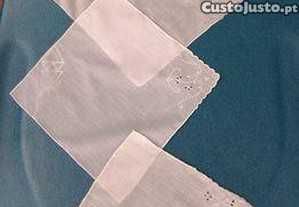 3 lenços bordados à mão muito antigos *