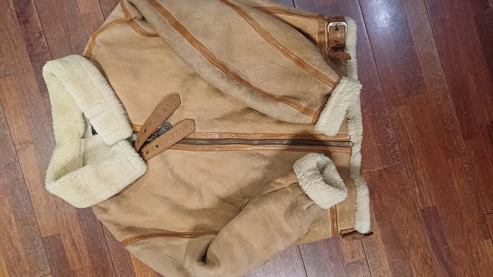 Korzuch, kurtka AVIREX Typ B-3 Flight SKÓRA OWCZA Mouton  Made in USA