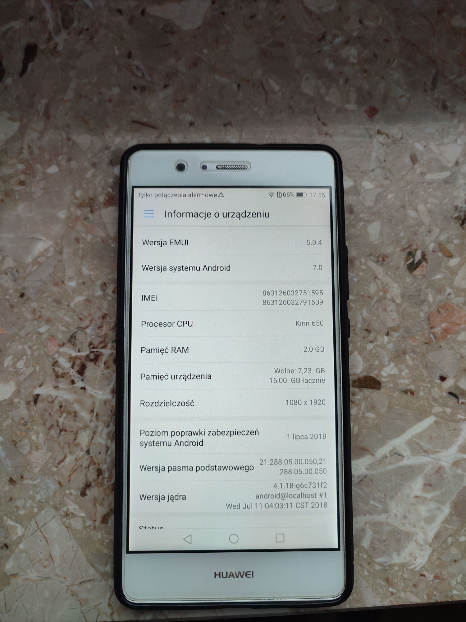 Huawei P9 lite biały