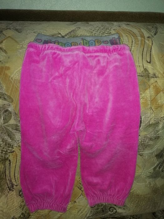 Продам детские велюровые шштани для дівчинки з карманами, рожеві