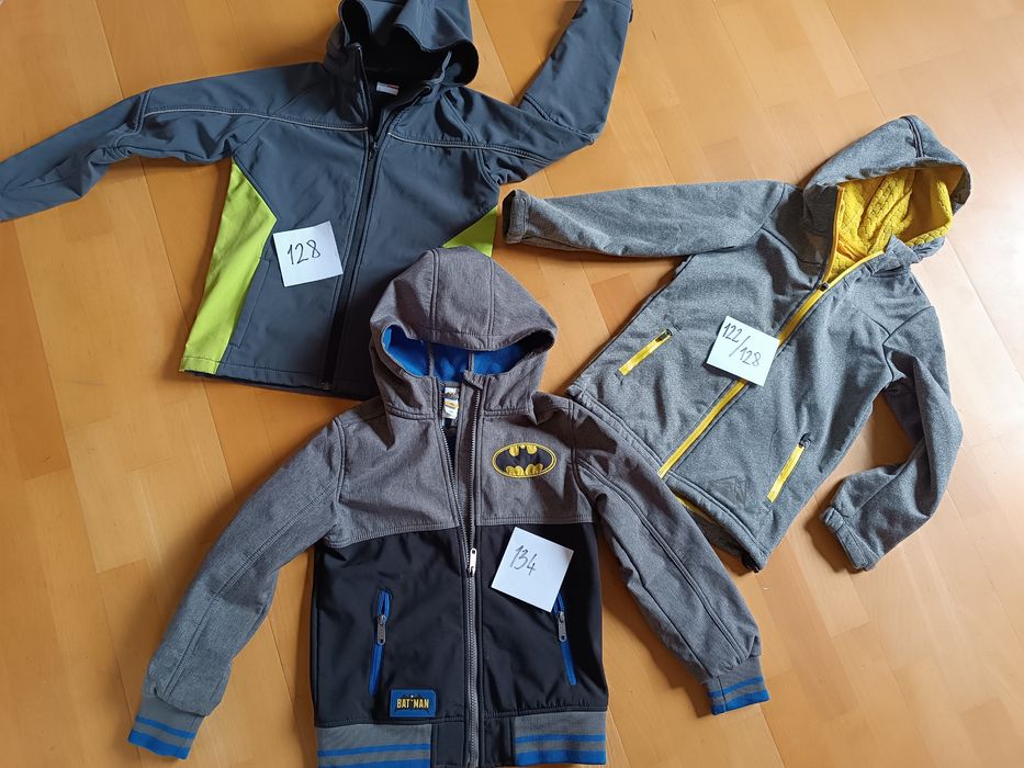 3x Softshell rozmiar 122/128, 128,134