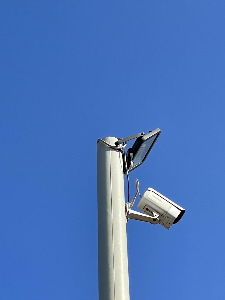 Słup pod Kamery Lampy Światłowód