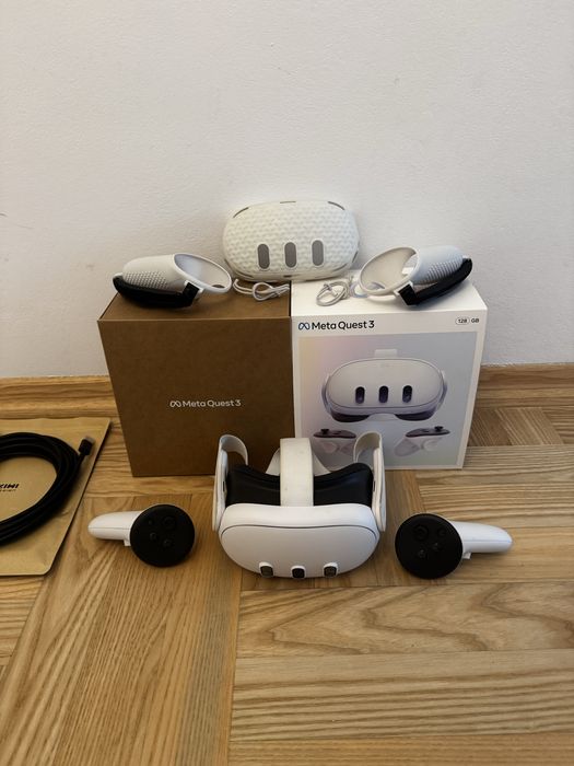 Oculus Quest 3 128GB + 6m kabel link (stan idealny)