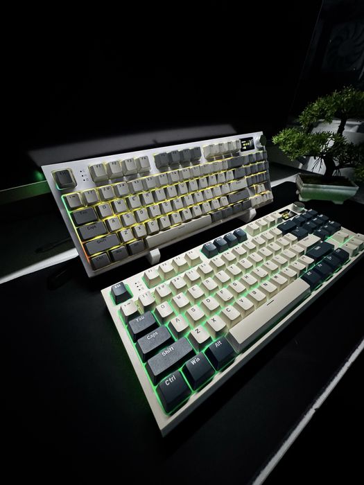 ‼️•Механічна клавіатура Attack Shark K86 Blue-White/Retro Grey•‼️