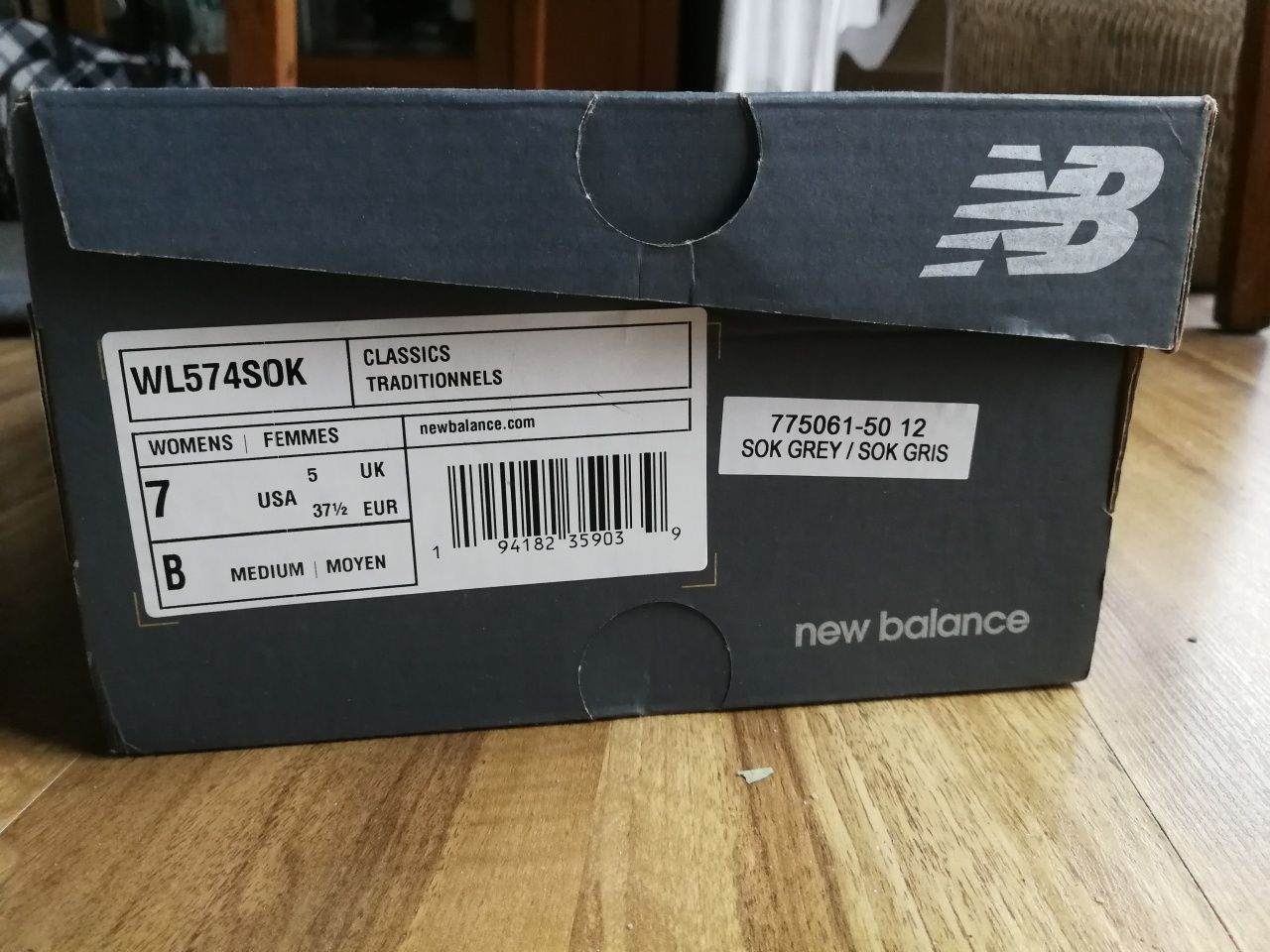 sneakersy  New Balance WL 574SOK damskie  szare