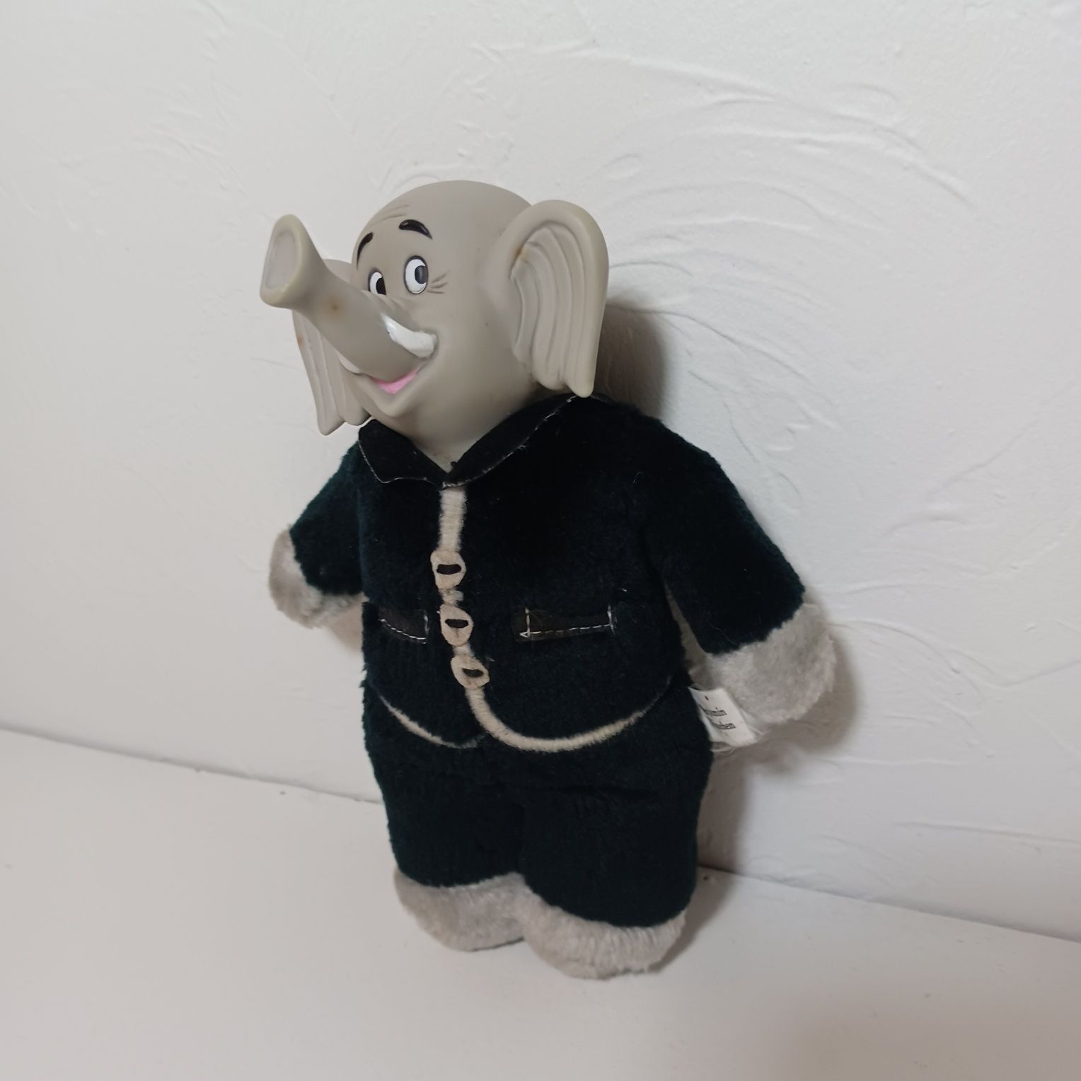 Vintage Benjamin Blümchen słoń pluszowa figurka gumowa twarz mattel