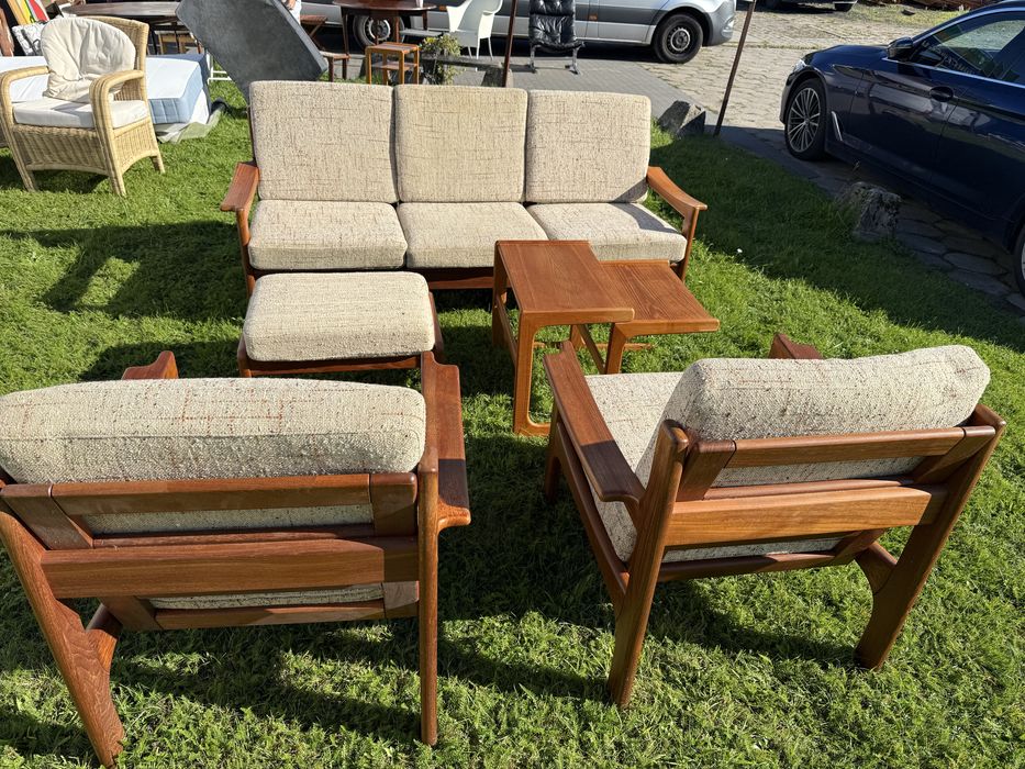 Dunski komplet wypoczynkowy design teak drewno Vamdrup Stole