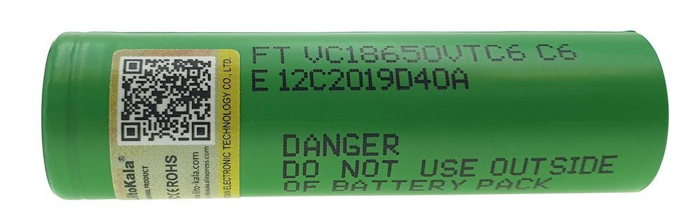 Аккумулятор 18650 LiitoKala VTC6 3000mAh высокотоковый, шур646