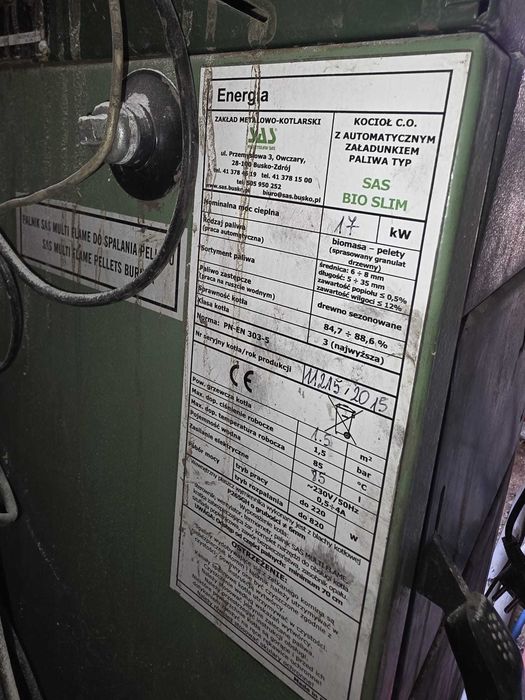 Części do pieca Sas Bio Slim ba Pellet 17 kW