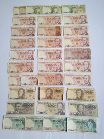 Stare monery banknoty polskie kolekcja PRL