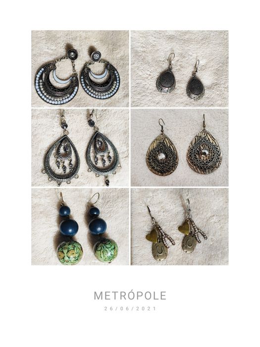 Brincos Pedra Dura, 5€ cada 2 pares