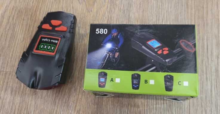 Велозвонок+фара ХА580-2T6, 120 lumen