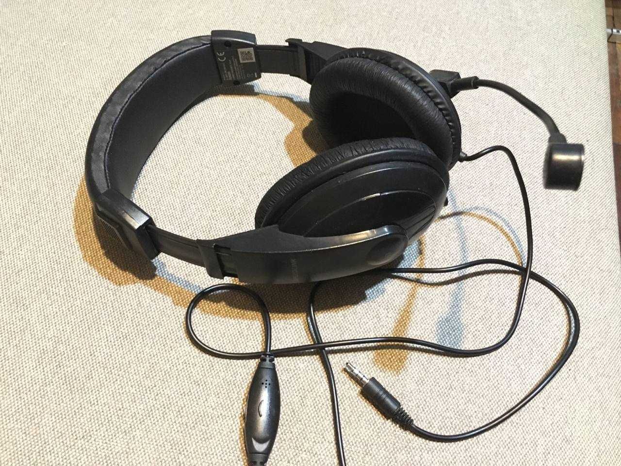 Полнообъемные наушники с микрофоном SPEEDLINK Stereo SL-4531-BK 2шт