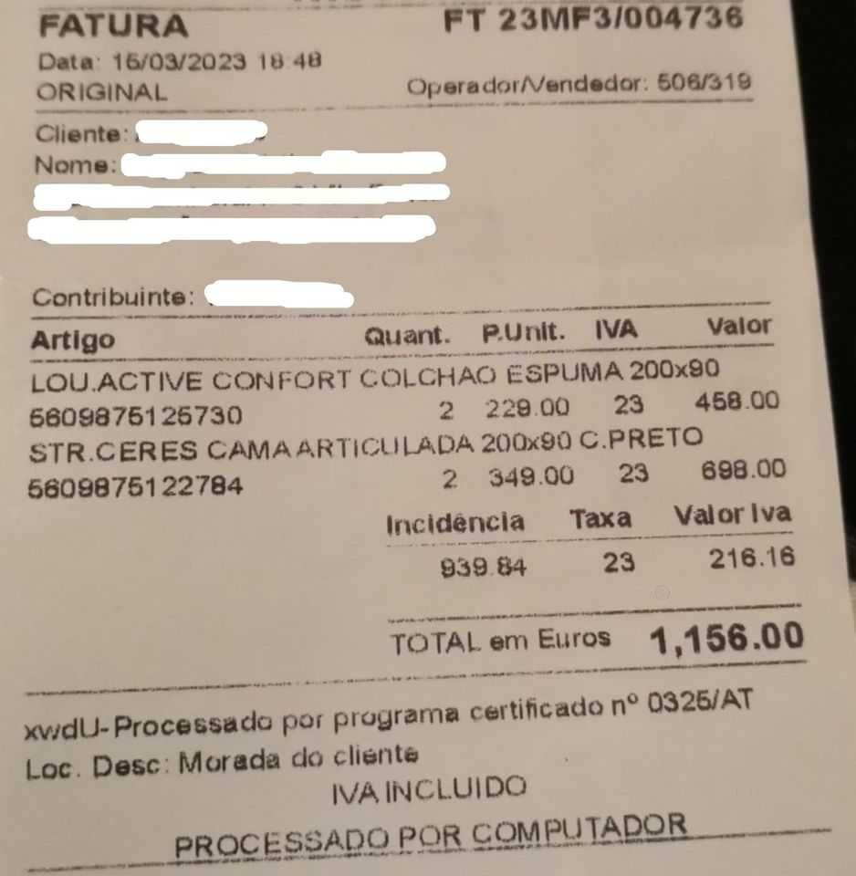 Cama articulada + Colchão - 2.00 Comp /90 Larg ( COMO NOVO )