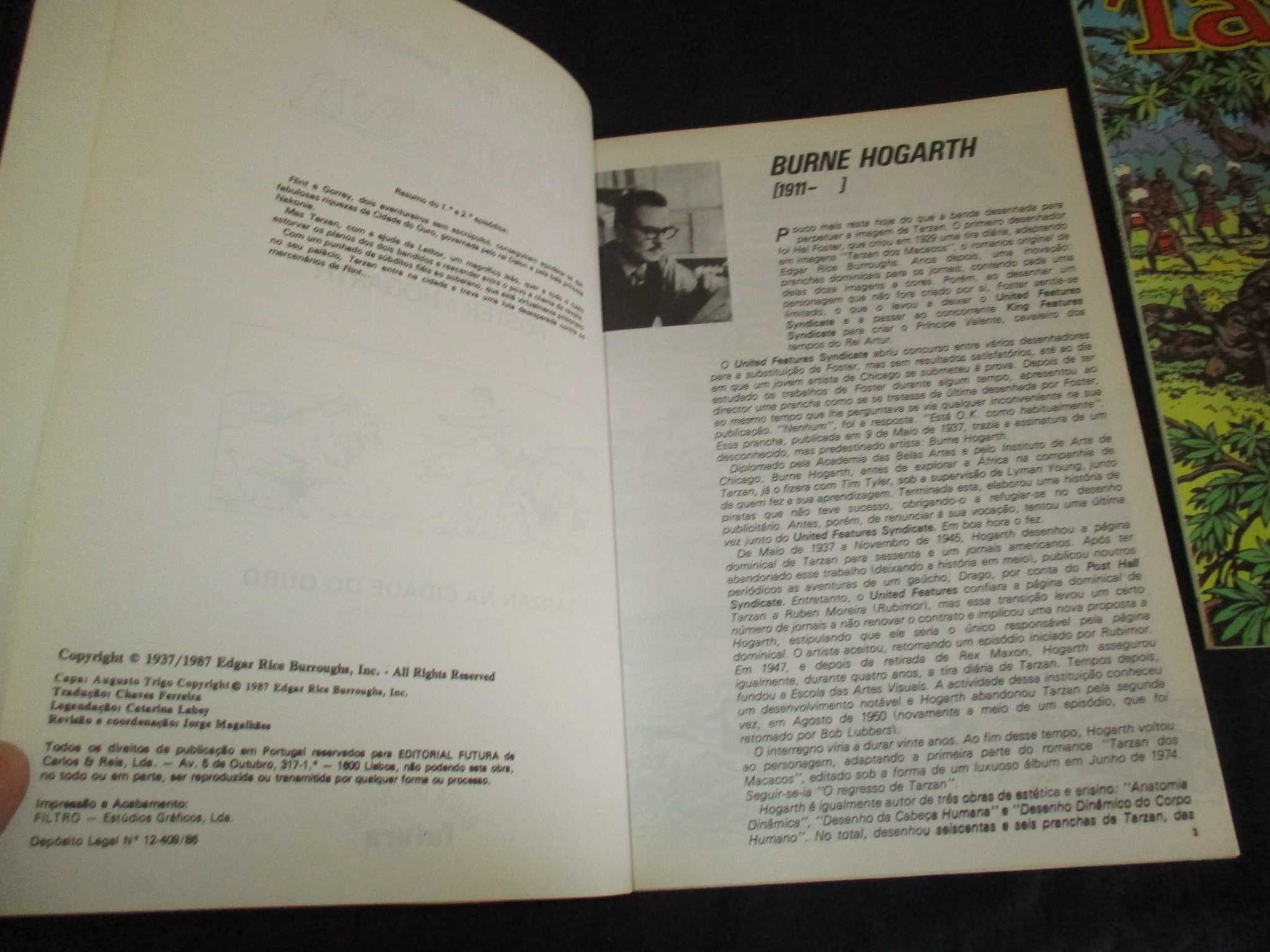 Livros BD Tarzan Edgar Rice Burroughs Futura