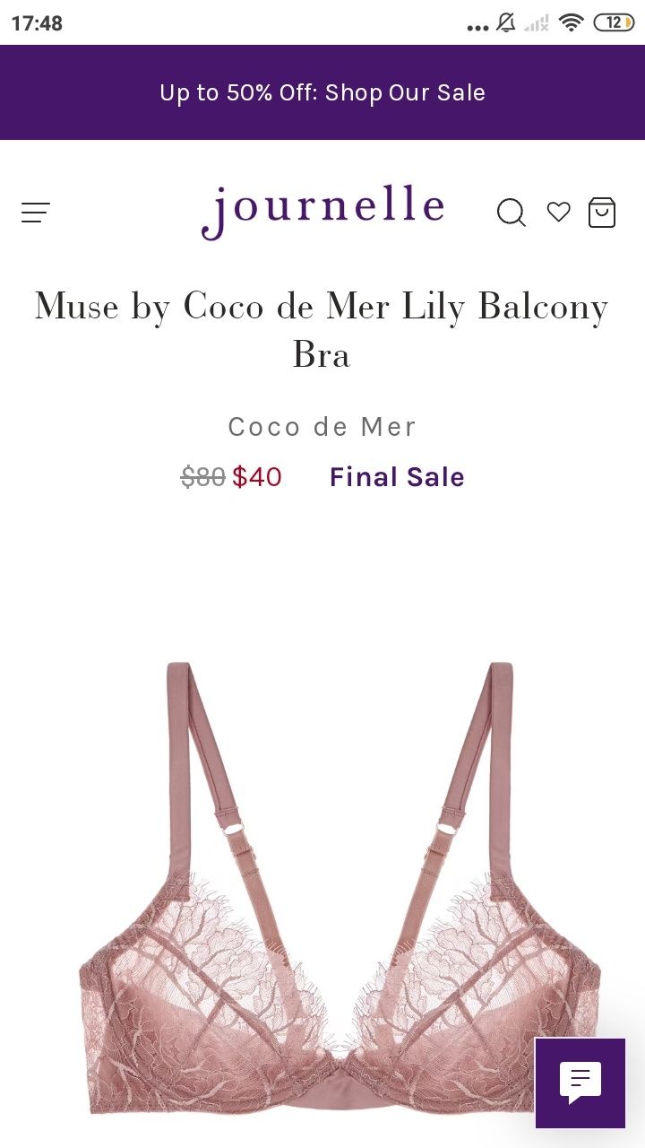 Muse by Coco de Mer Lily Balcony Bra бюстгальтер
