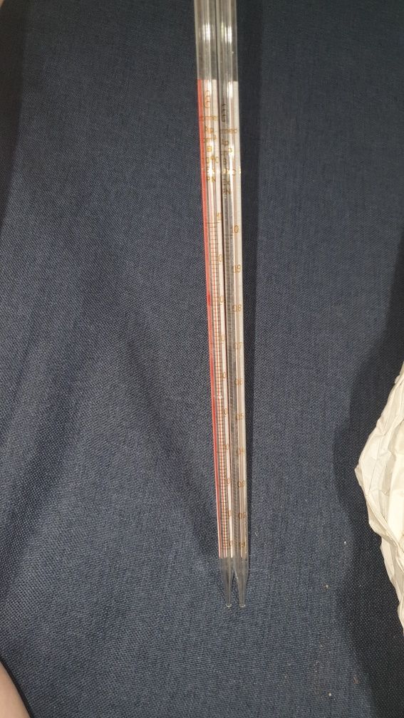 Sprzedam szklane pipety miarowe 1 ml cm^3 - 10sztuk