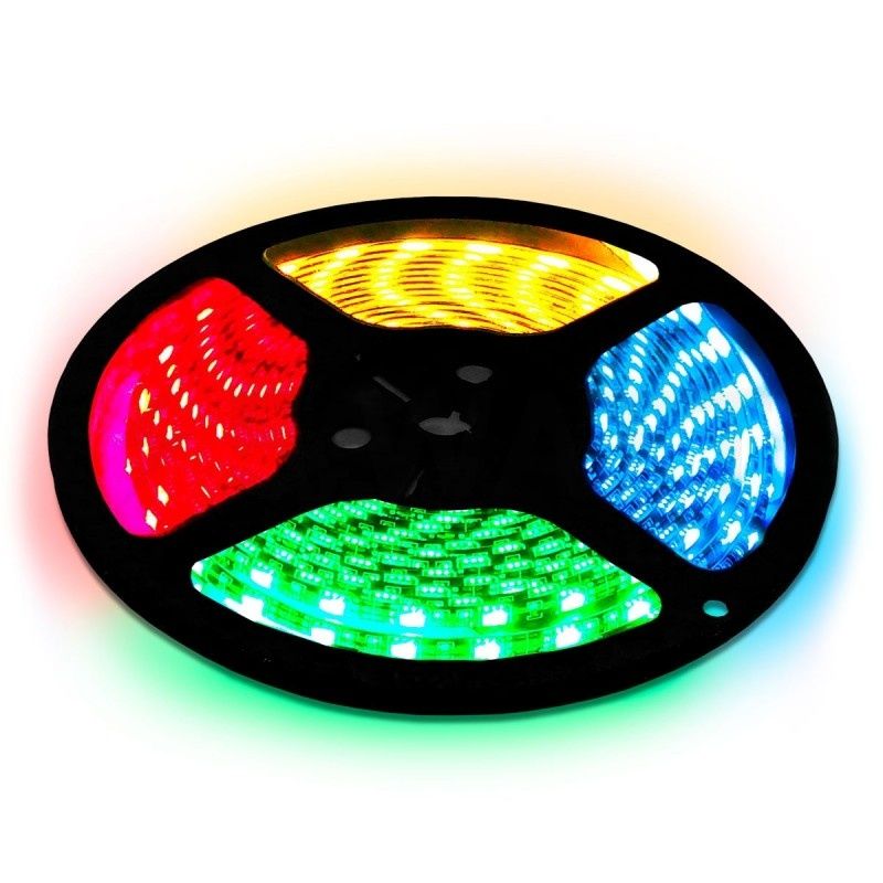 Комплект кольорова стрічка LED IP54 SMD 2835 RGB 5 м + контролер + бло