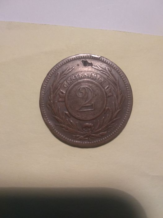 2 centésimos 1869 do Uruguai