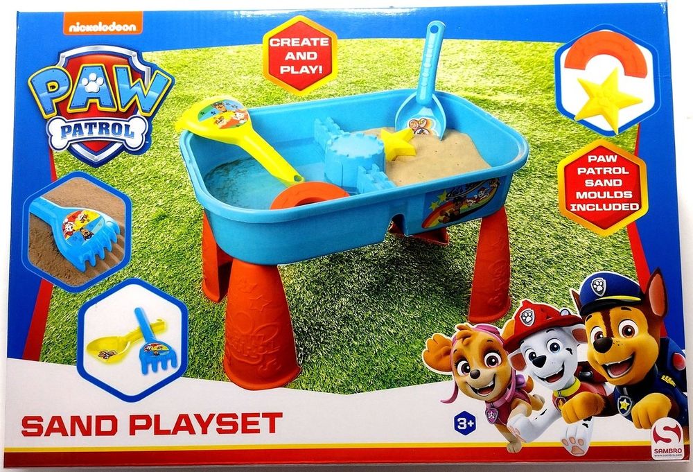 Nowy zestaw do zabawy w piasku stolik z bohaterami serialu Psi Patrol.