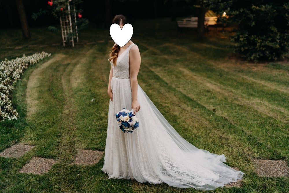 Suknia ślubna Izabela Janachowska Model 19002, welon i ozdoba gratis